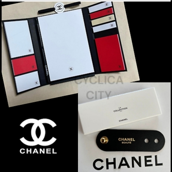 #14 CHANEL La Collection Gift Set 4pcs/Notebook/Bookmark /Cordholder/Pad Key Set - Picture 2 of 9